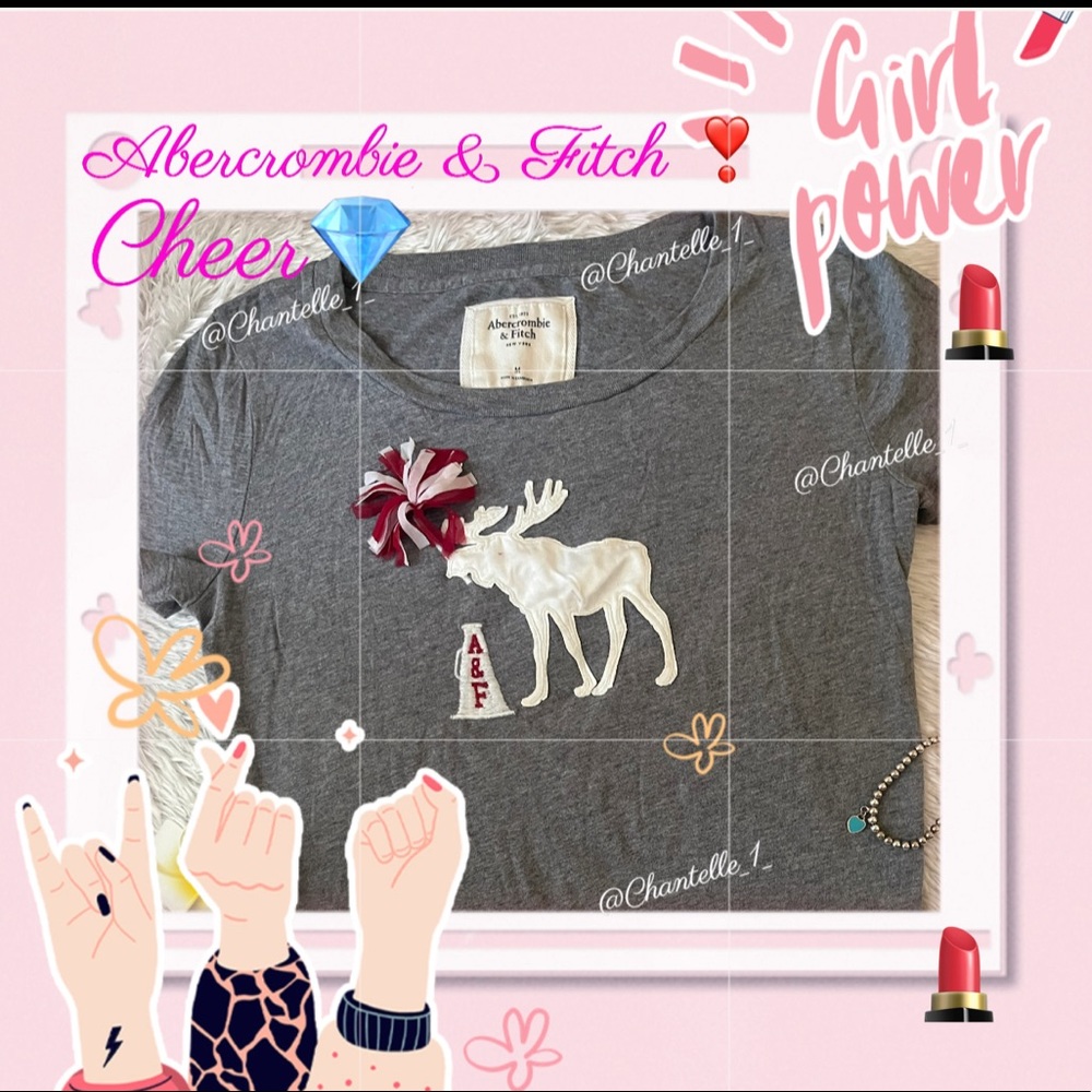Limited Edition Abercrombie Cheer logo short sleeve tee❣️